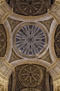 Low angle view of ceiling of historical building