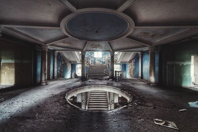 Interior of abandoned building