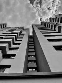 Low angle view of modern building against sky