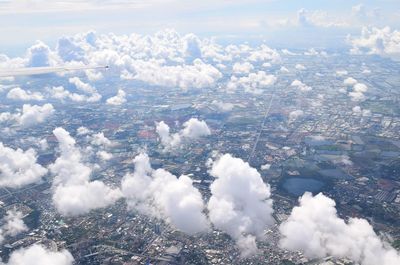 High angle view of clouds in sky