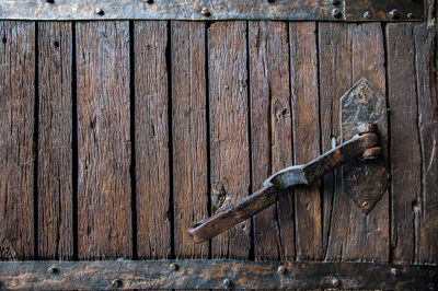 Full frame shot of old wooden plank