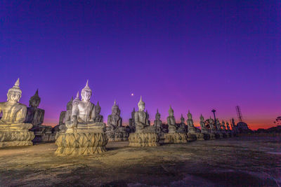 Panoramic view of temple on building against sky