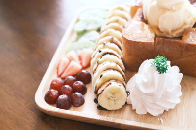 Close-up of cake on table