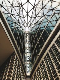 Low angle view of modern building in city