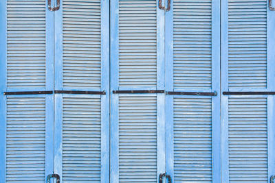 Full frame shot of closed shutters