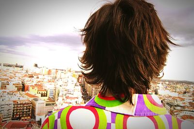 Woman looking at camera