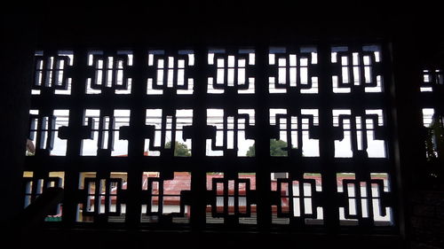 View of window at night