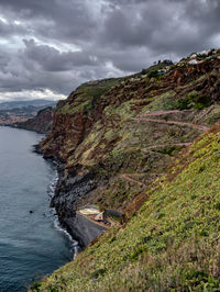 Clif at caniço . madeira island. portugal.