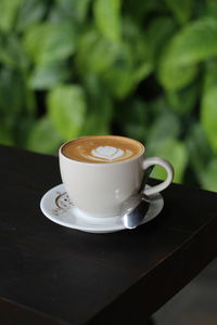 Close-up of coffee on table