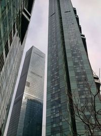 Low angle view of modern building against sky