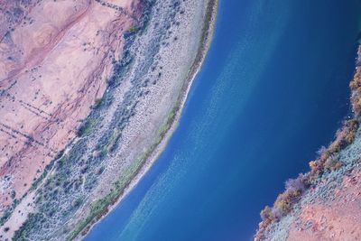 High angle view of beach