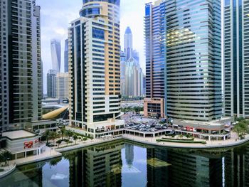 Reflection of buildings in canal