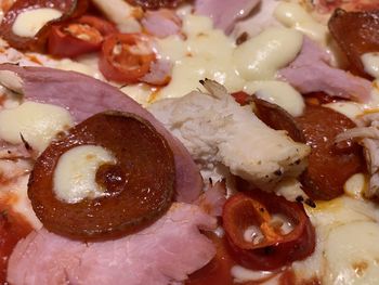 Close-up of breakfast served in plate