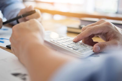Close-up of man working