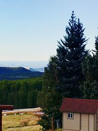 Scenic view of landscape against clear sky