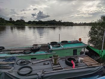 Scenic view of river against sky