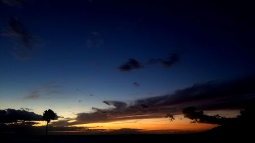 Scenic view of dramatic sky during sunset