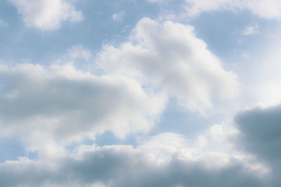 Low angle view of clouds in sky