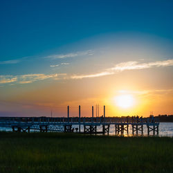 Scenic view of sunset over sea