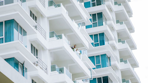 Low angle view of white building