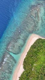 High angle view of beach