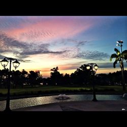 View of road at sunset