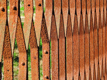 Full frame shot of rusty metal grate