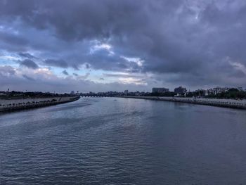 Scenic view of river against sky