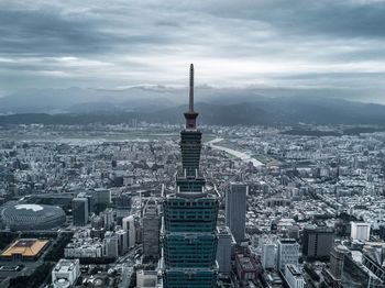 High angle view of cityscape