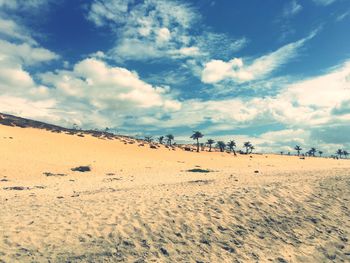 Scenic view of desert against sky