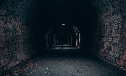 View of empty tunnel