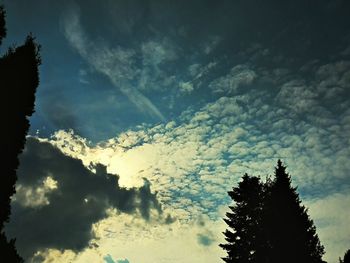 Low angle view of cloudy sky