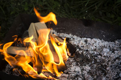 Close-up of fire