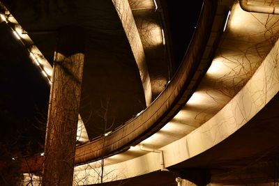 Low angle view of illuminated ceiling