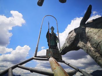 Low angle view of old cathedral against sky