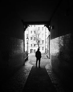 Full length of woman walking on walkway