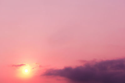 Low angle view of dramatic sky during sunset