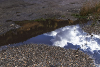 Reflection of clouds on water