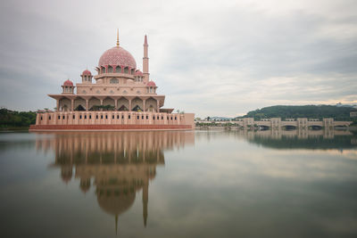 Reflection of buildings in river