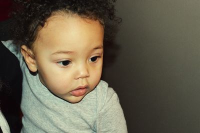 Close-up portrait of cute baby