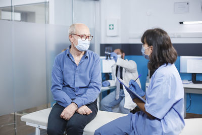 Portrait of female doctor working at clinic