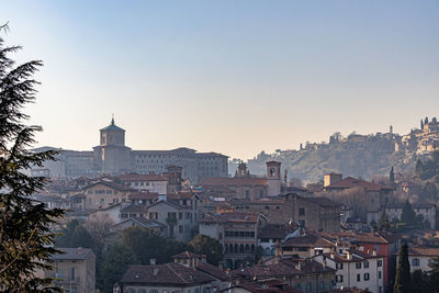 View of the ancient part of the city of bergamo