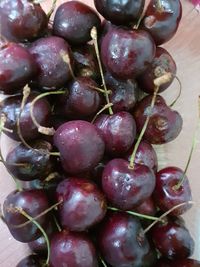 High angle view of grapes