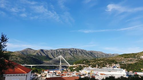 Buildings and bridge against sky in dubrovnik