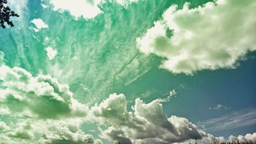 Low angle view of cloudy sky