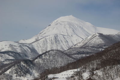 Snow covered mountain against sky