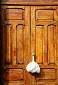 Detail shot of closed door