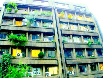 Low angle view of apartment building