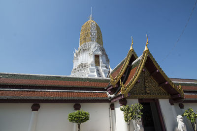 Low angle view of temple building against sky
