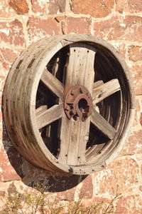 Close-up of rusty wheel